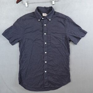 Faherty Movement Shirt Mens Button Up Long Sleeve Small Gray Plaid Dress Casual